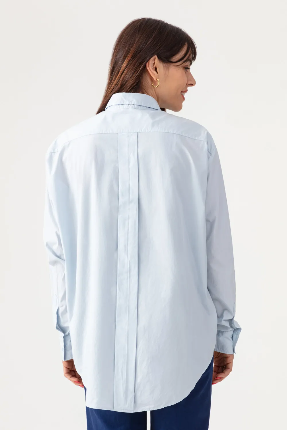 acquaverde White Shirt camicia popeline sky blue