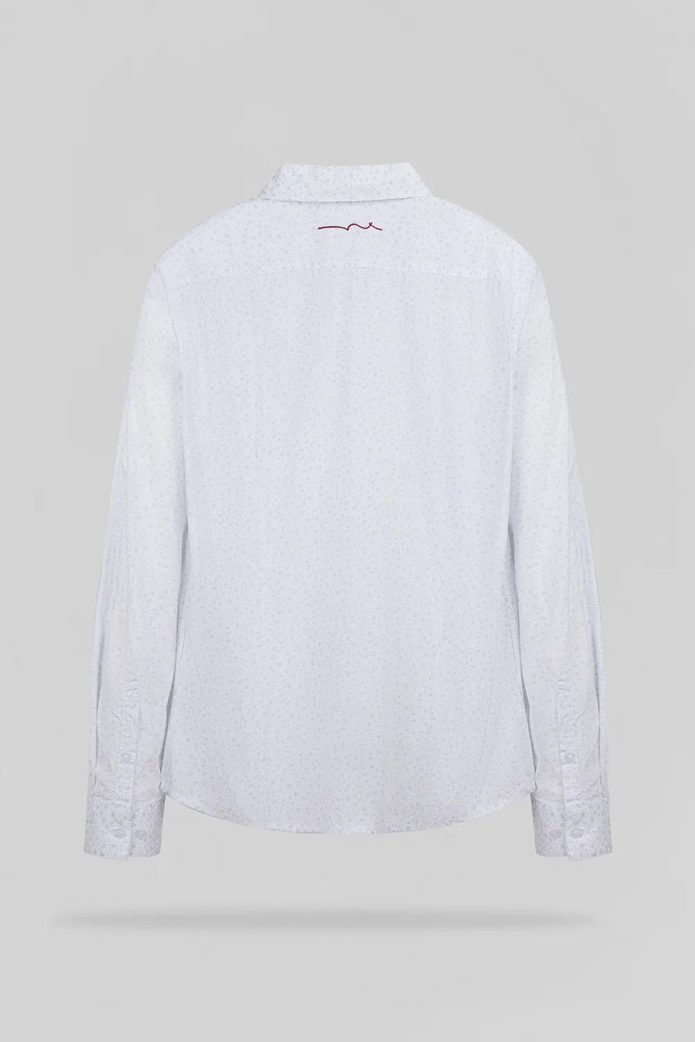Teddy Smith Carton ML Blanc camicia slim bianco stampa blu