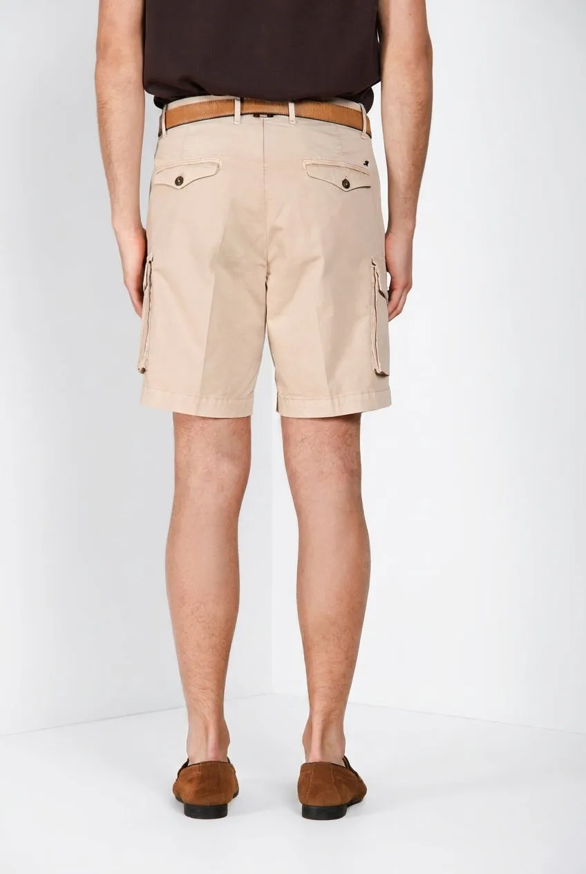 Mason's Dallas Cargo bermuda uomo beige medio gabardina