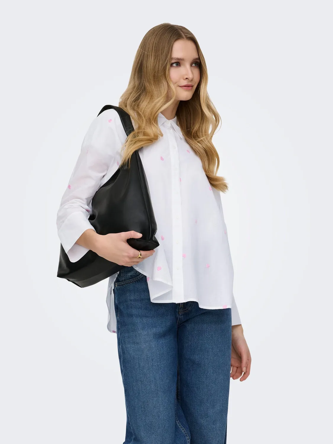 ONLY Lina Grace camicia donna XS bianca bottoni