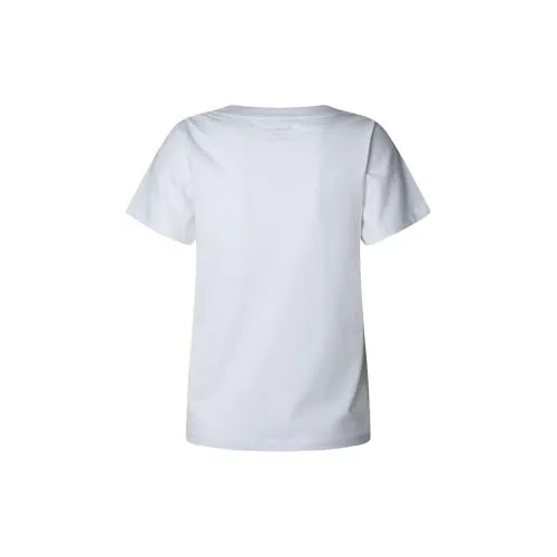 Pepe Jeans Beri T-Shirt Donna Bianca M Logo Borchie