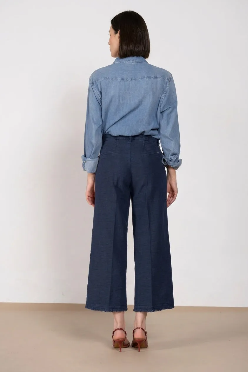 Mason's New York Studio Cropped chino donna blu navy