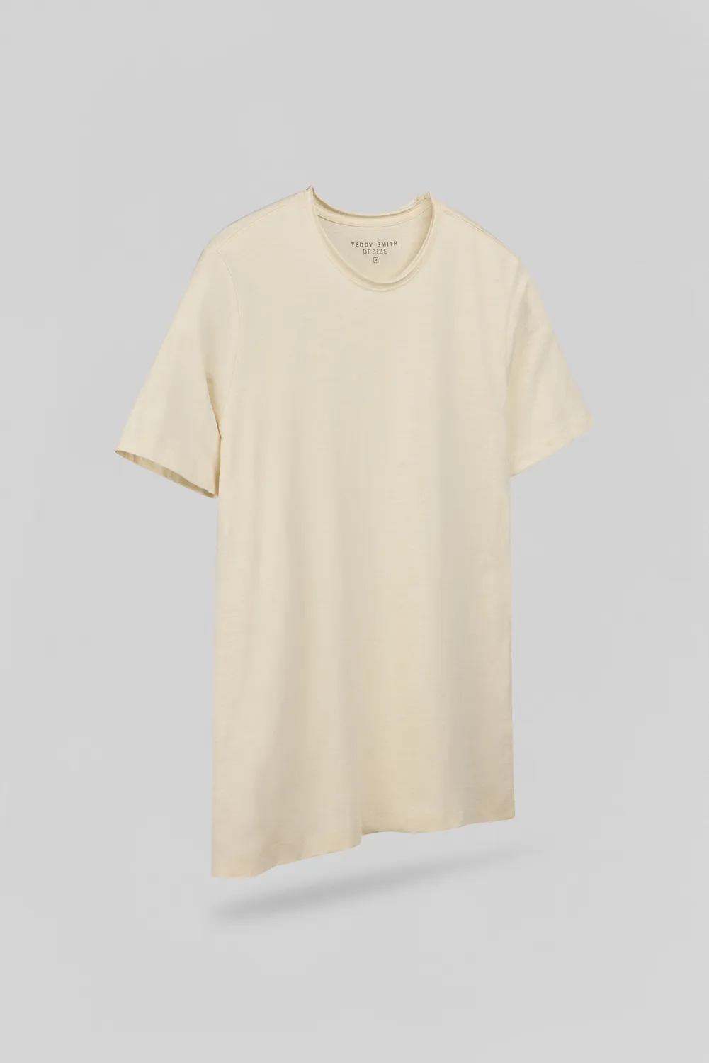 Teddy Smith T-Perry maglietta uomo cream jersey slub