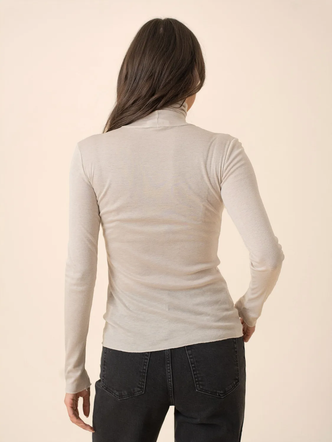 Oraije Cea top beige trasparenza elegante
