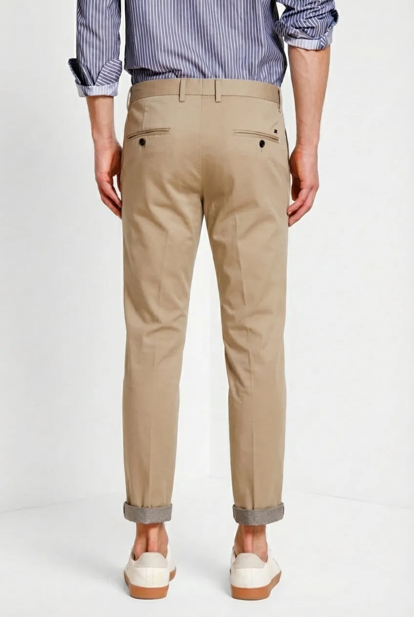 Mason's Torino Travel pantalone chino uomo kaki raso slim