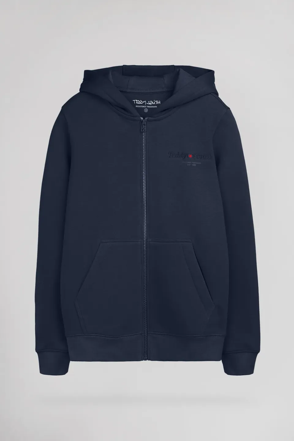 Teddy Smith Giclass gilet ragazzo felpa blu navy zip