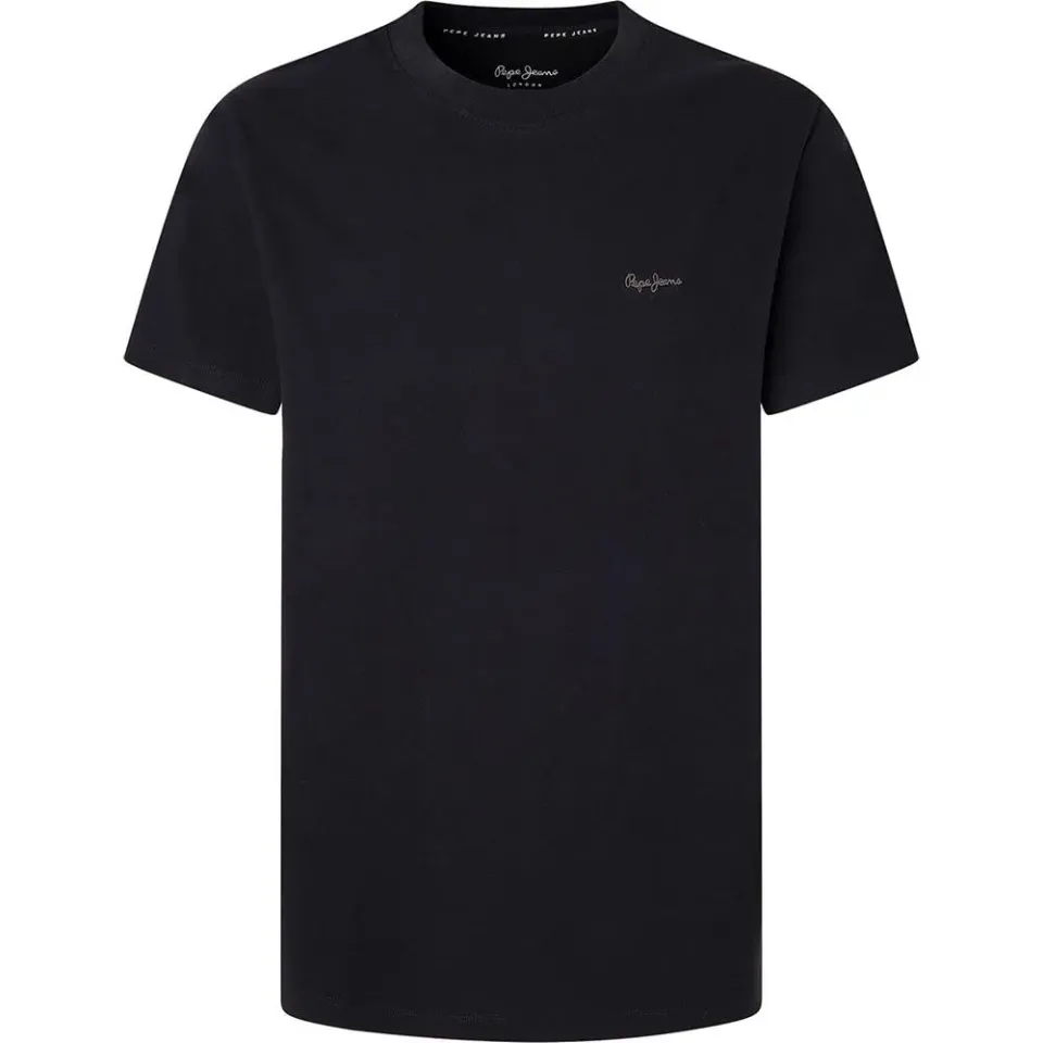 Pepe Jeans Connor t-shirt uomo nero cotone logo
