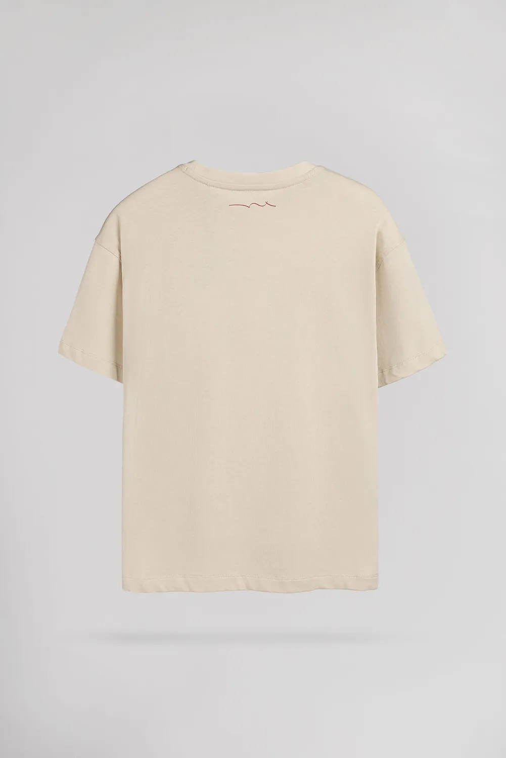 Teddy Smith T-Rond MC JR Beige Clair T-Shirt Bambino Cotone