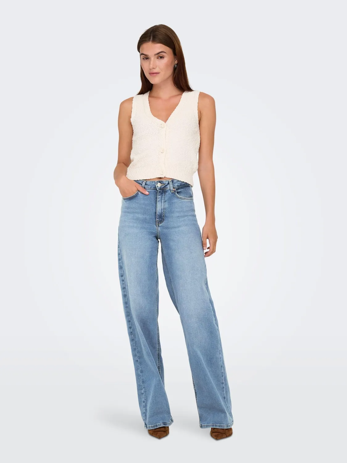 Only Onlmadison Blush Hw Wide Dnm Cro371 Noos jeans donna