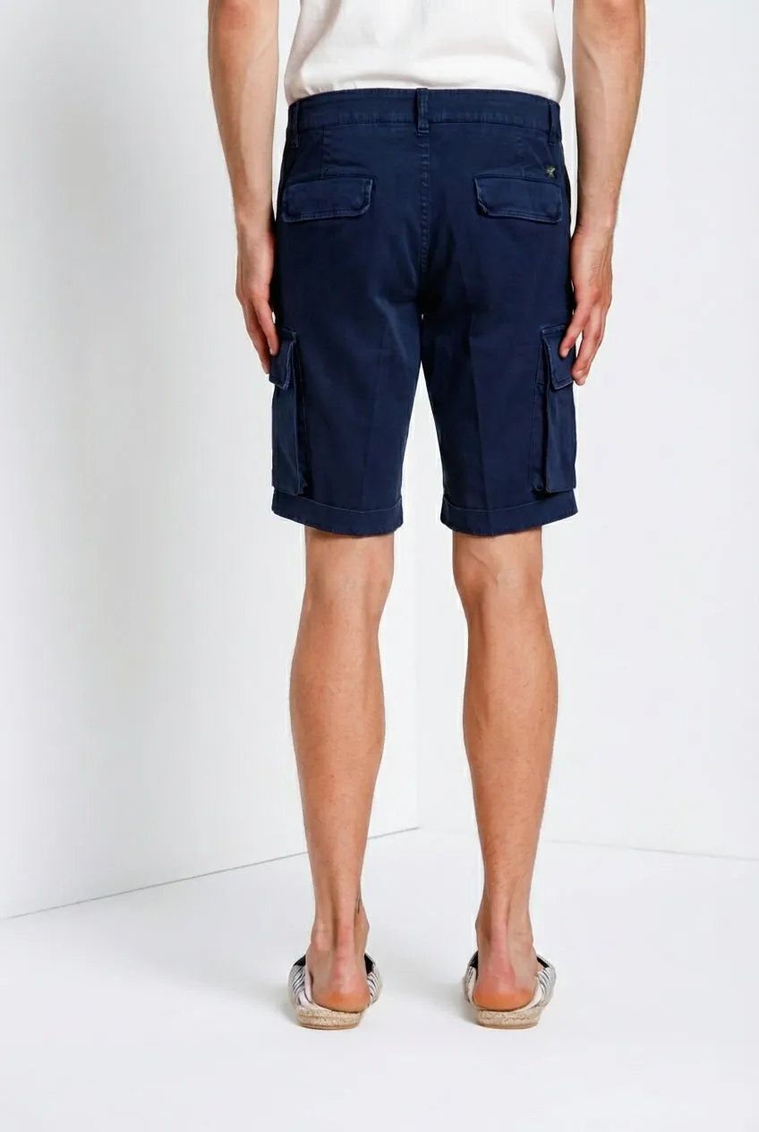 Mason's Chile bermuda cargo uomo blu navy slim