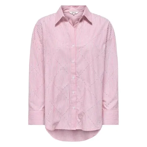 ONLY Onlzelena LS Reg Pearl camicia rosa XS manica lunga