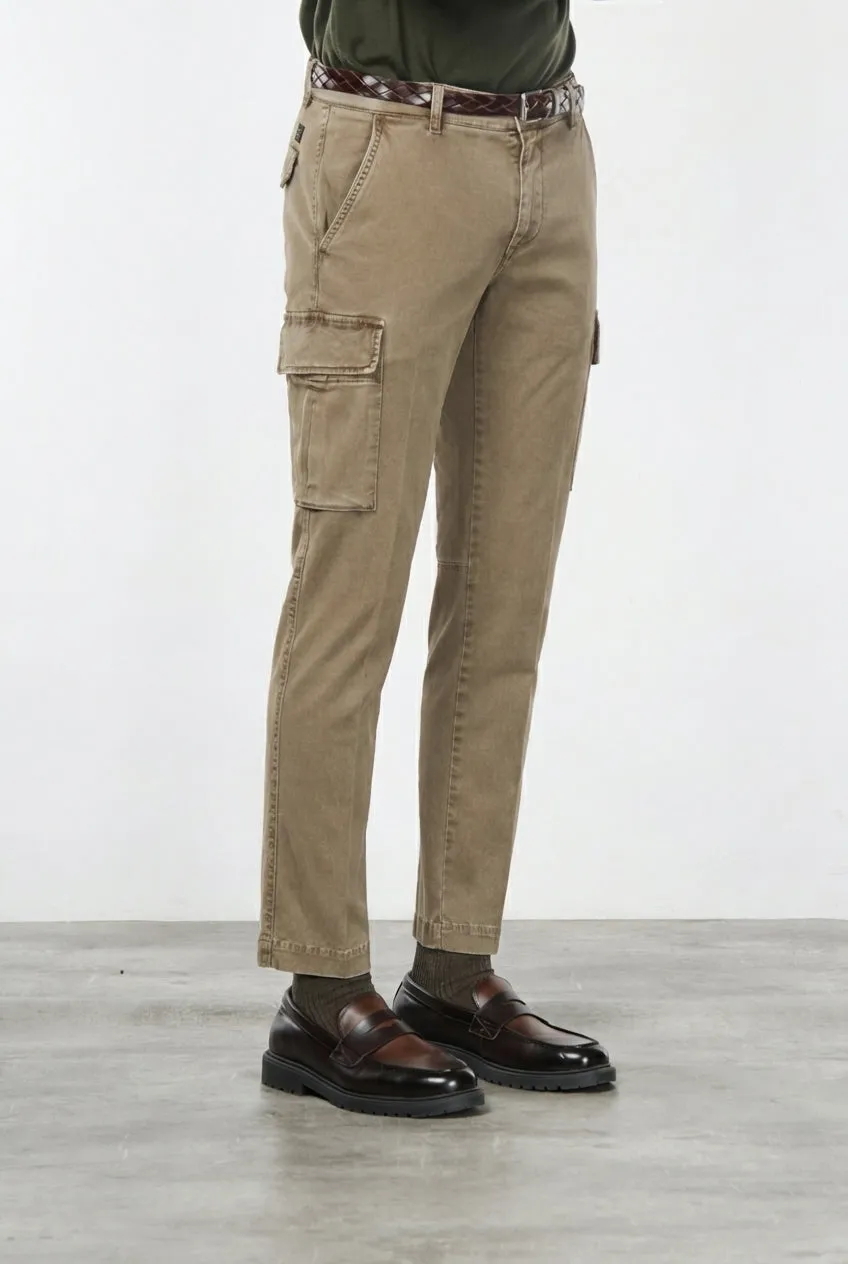 Mason's Chile pantalone cargo uomo tortora extra slim