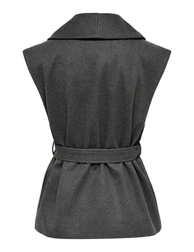 ONLY Onlbianca Waistcoat gilet grigio melange medio