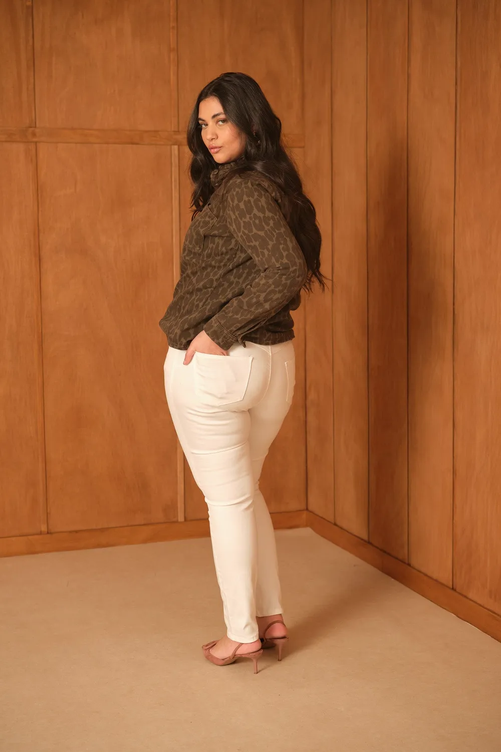 Oraije Chloé Curvy jeans skinny bianco