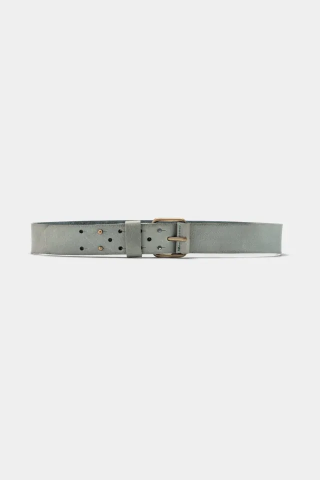 acquaverde cintura pelle borchie aqua vintage 3,8cm