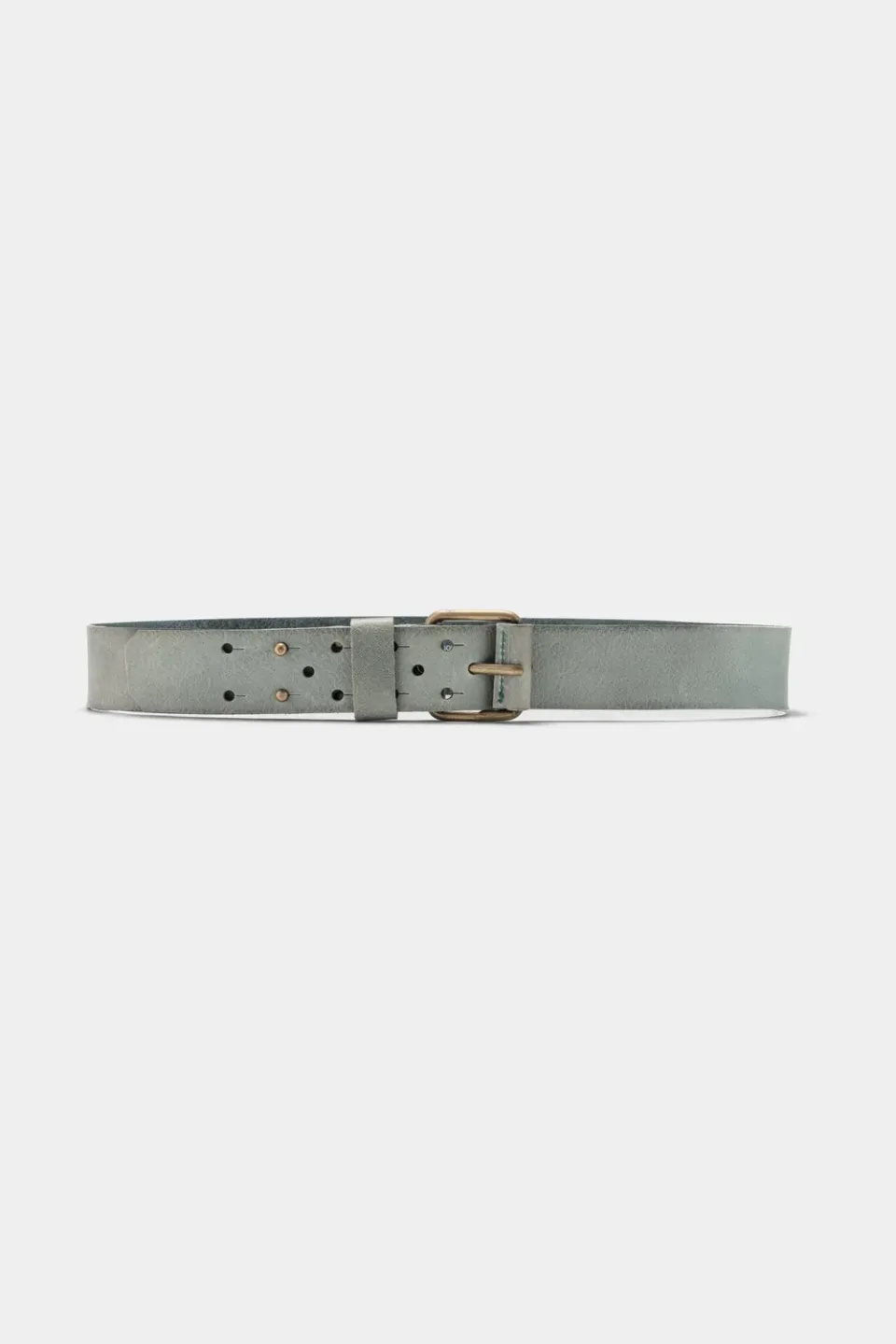 acquaverde cintura pelle borchie aqua vintage 3,8cm