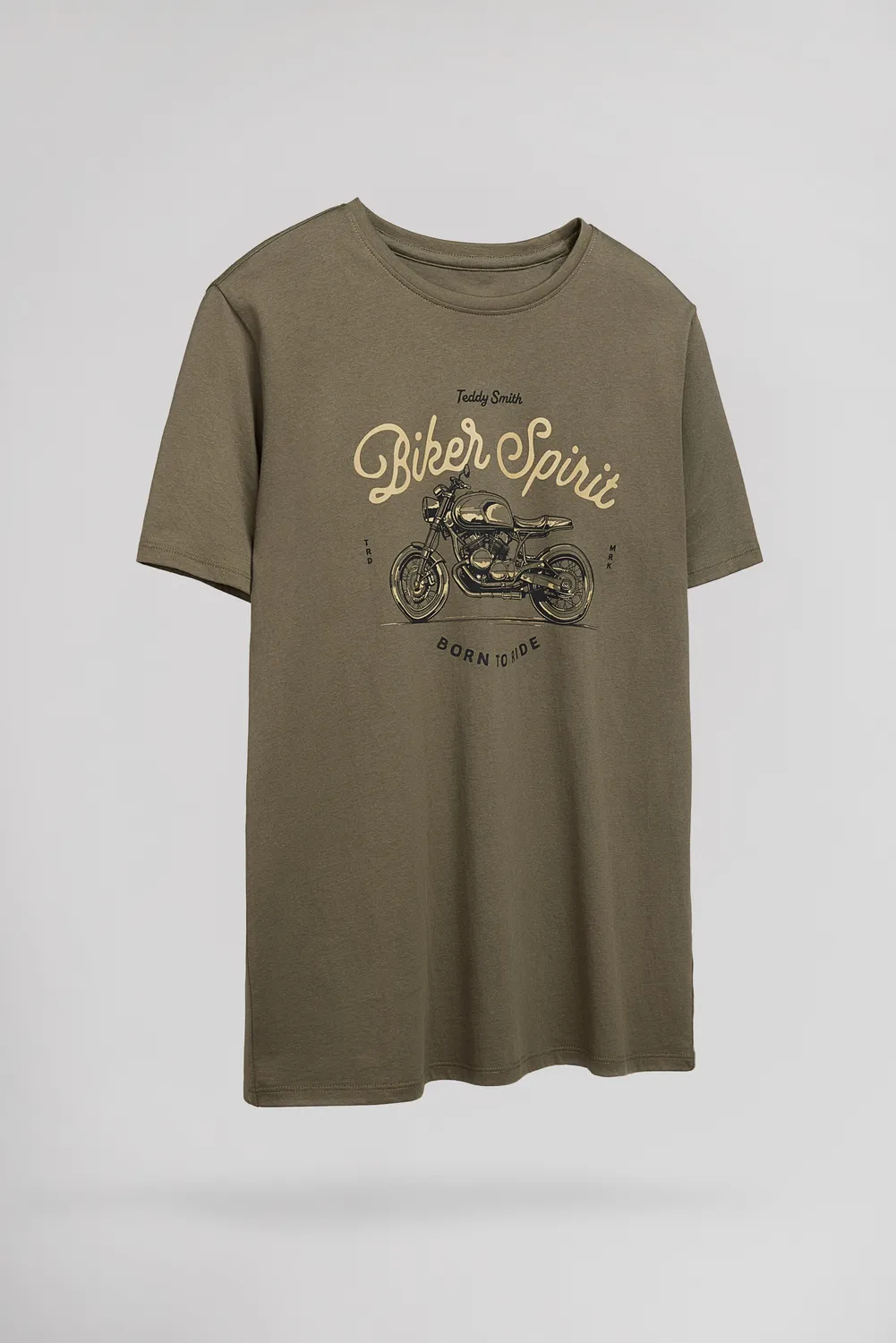 Teddy Smith T-Carso Turbulence Kaki t-shirt uomo moto