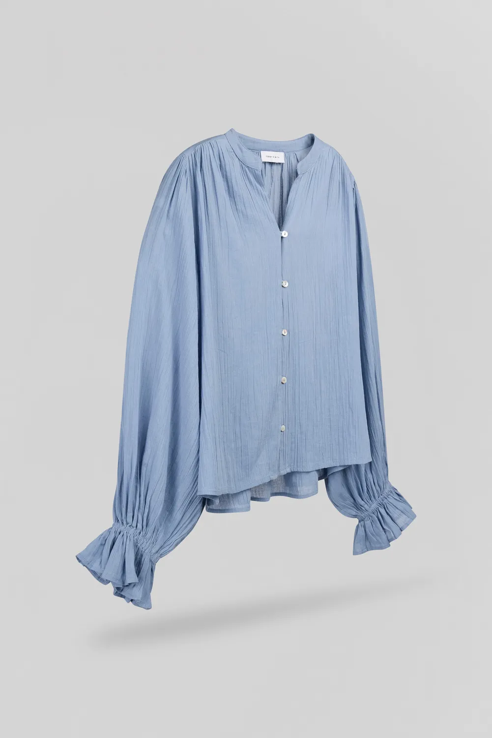 Teddy Smith C-Swan camicia donna azzurra cotone fluida