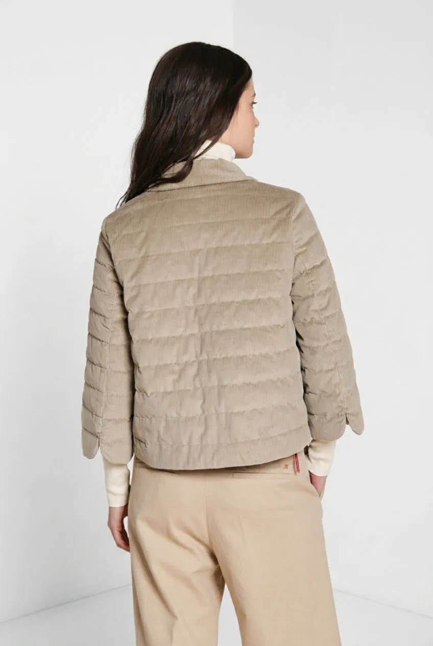 Mason's Amy Giubbotto Donna Beige in Velluto 500 Righe