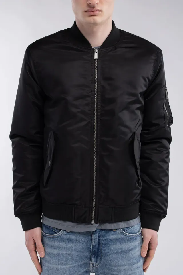 Teddy Smith MA1 B-MA1 bomber nero uomo taglie XS-XXL