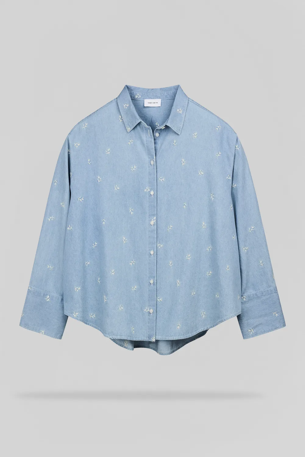 Teddy Smith C-Eliane ML Camicia Denim Donna ricamata