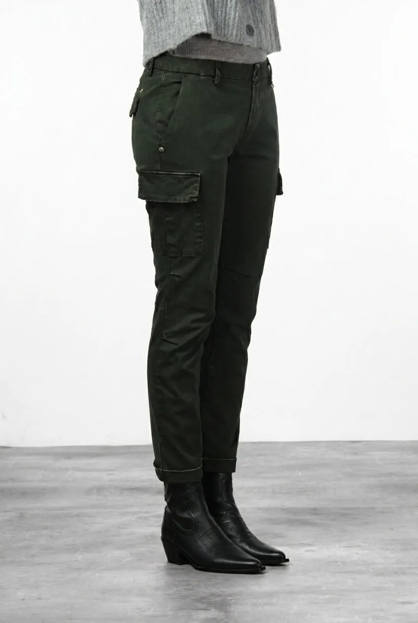 Mason's Chile City pantalone cargo donna verde slim