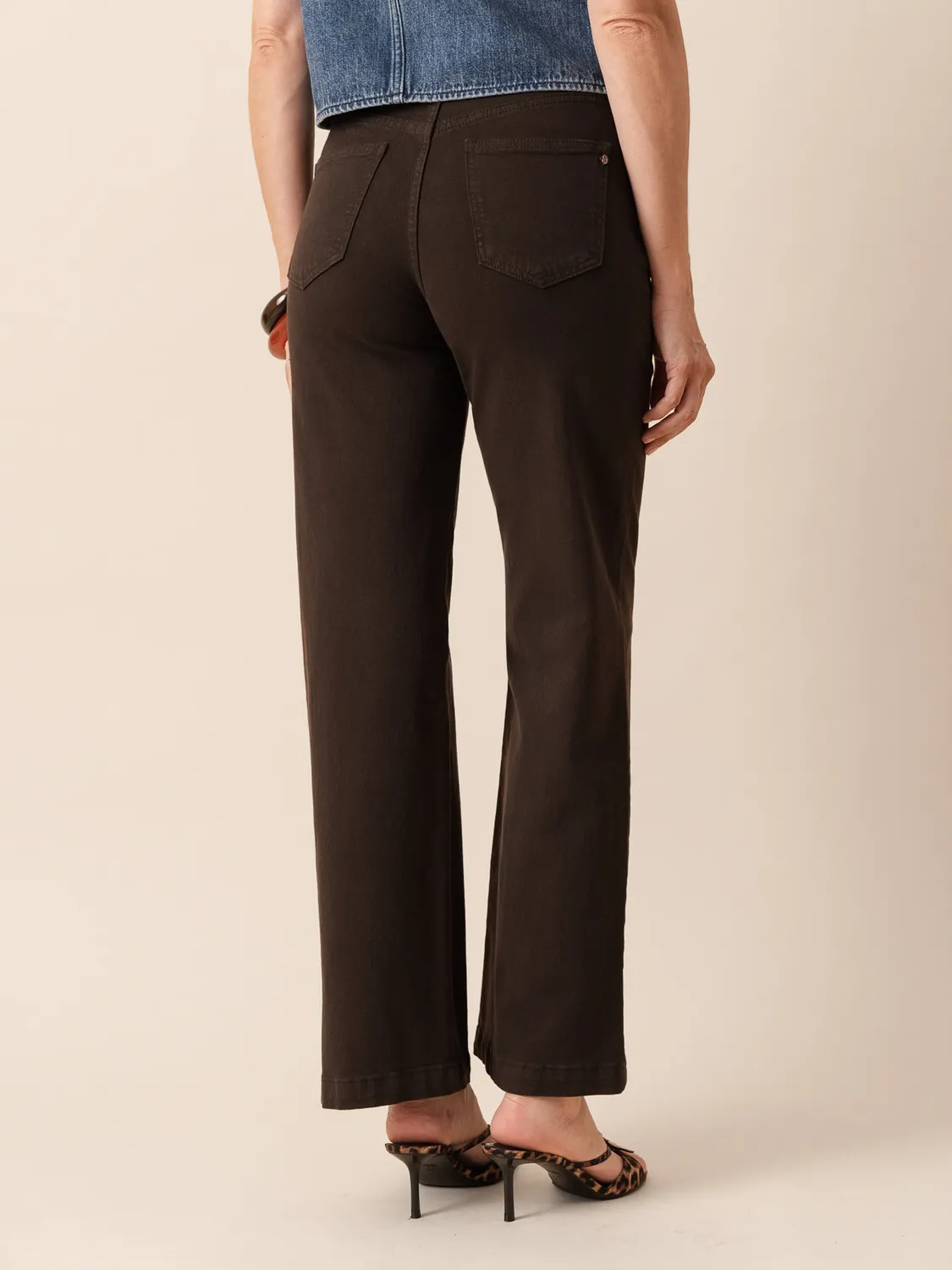 Oraije Mona jeans straight cioccolato cotone