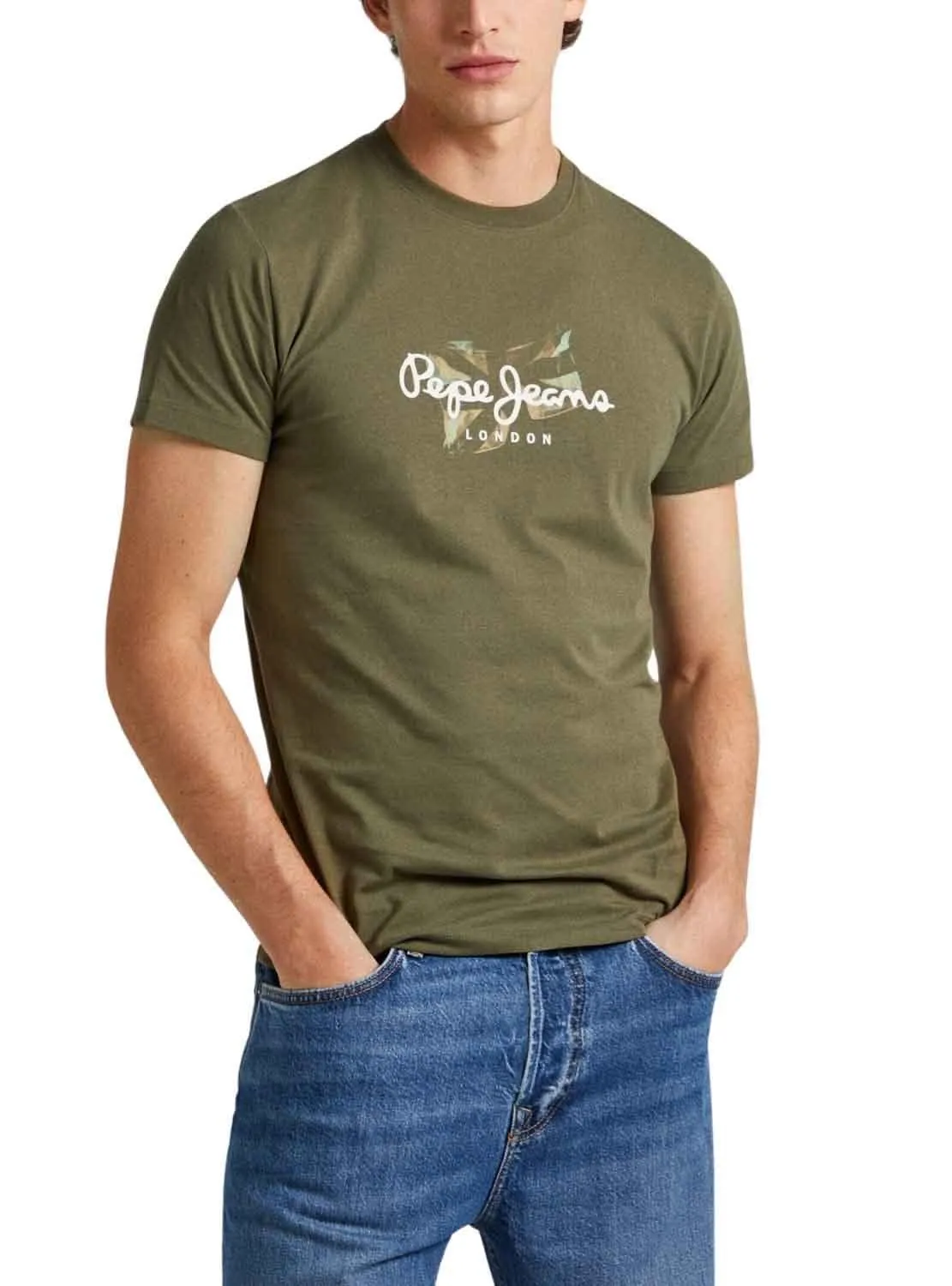 Pepe Jeans Count T-Shirt uomo arancione XS logo petto