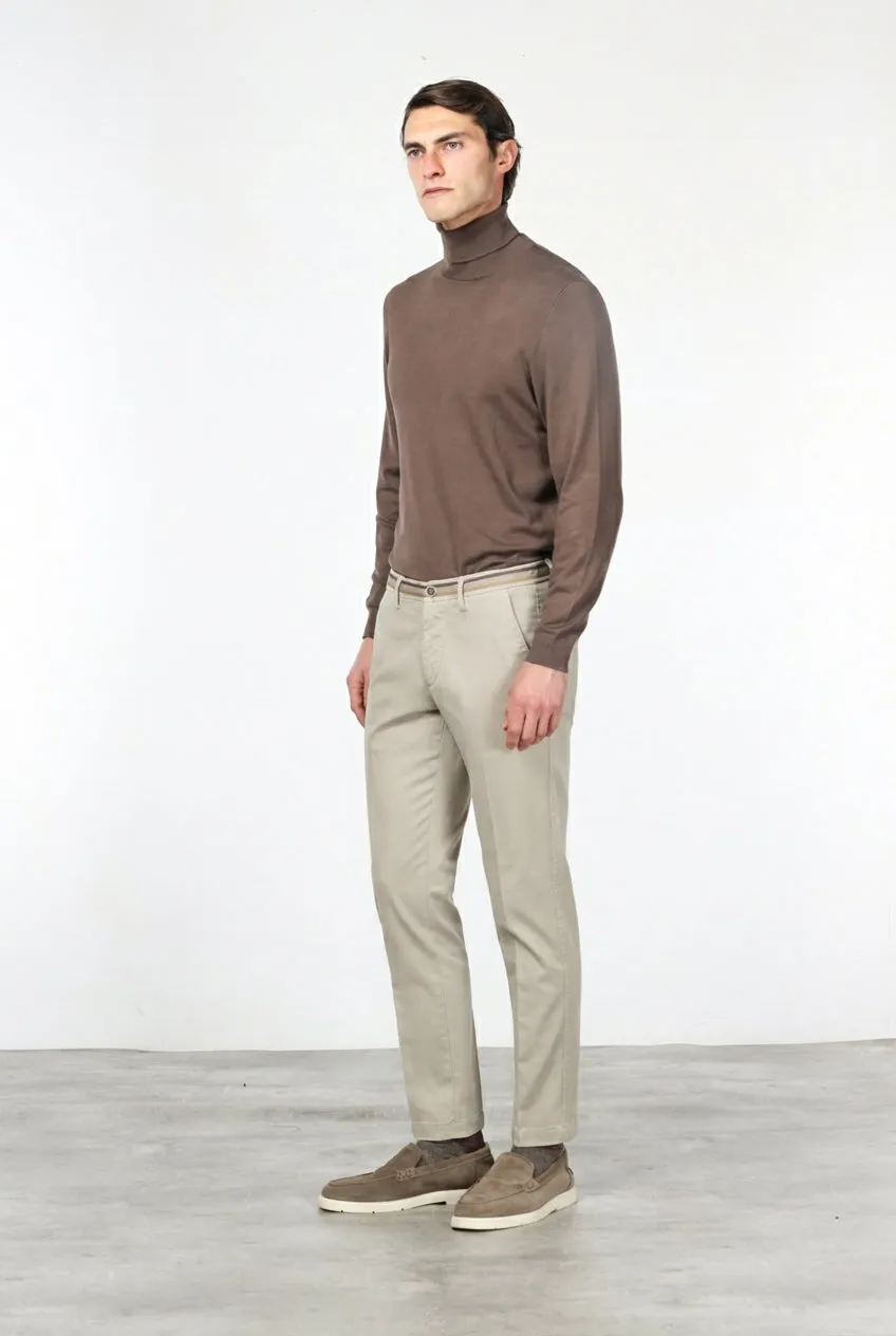 Mason's Torino Winter pantalone chino uomo slim ghiaccio