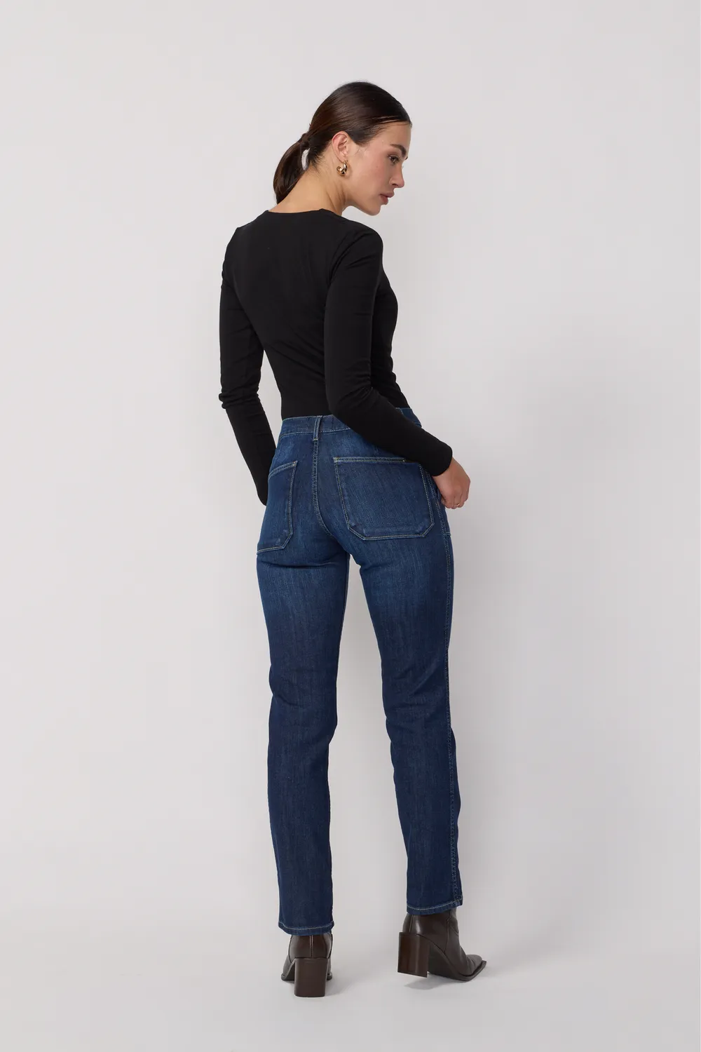 Acquaverde Pierce jeans caviglia dark aged