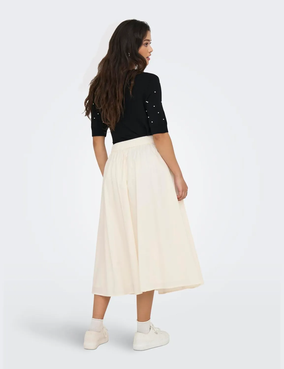 ONLY Onlmaila Long Pleat Skirt Wvn gonna lunga plissettata S
