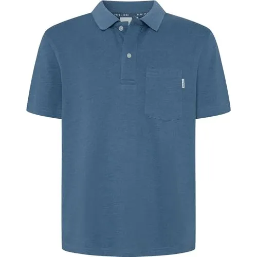 Pepe Jeans Mans polo uomo blu Sea Blue melange