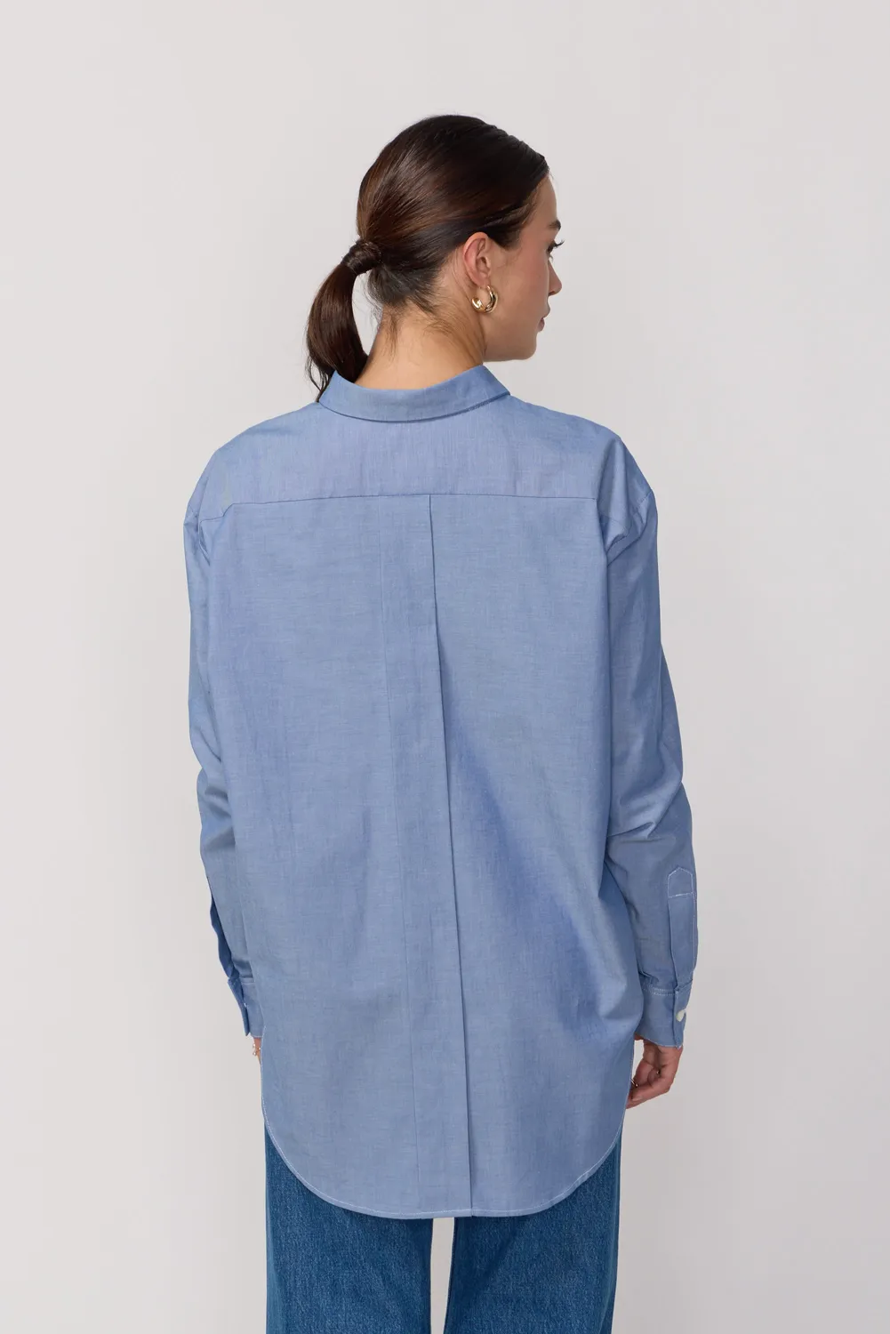 acquaverde White Shirt camicia Indigo oversize