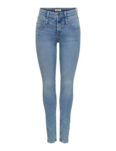 ONLY Onlhush Skinny Jeans Donna vita alta blu
