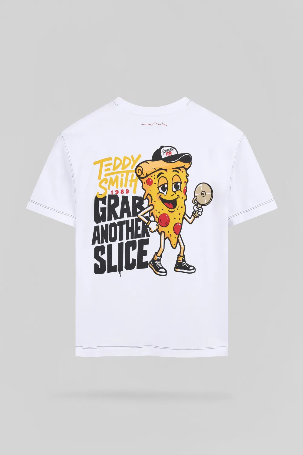 Teddy Smith T-Sam MC JR T-Shirt Bambino Bianco Cotone