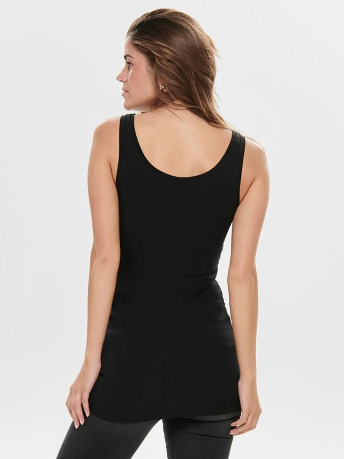 Only 15201465 canotta donna pacco 3 slim cotone nero
