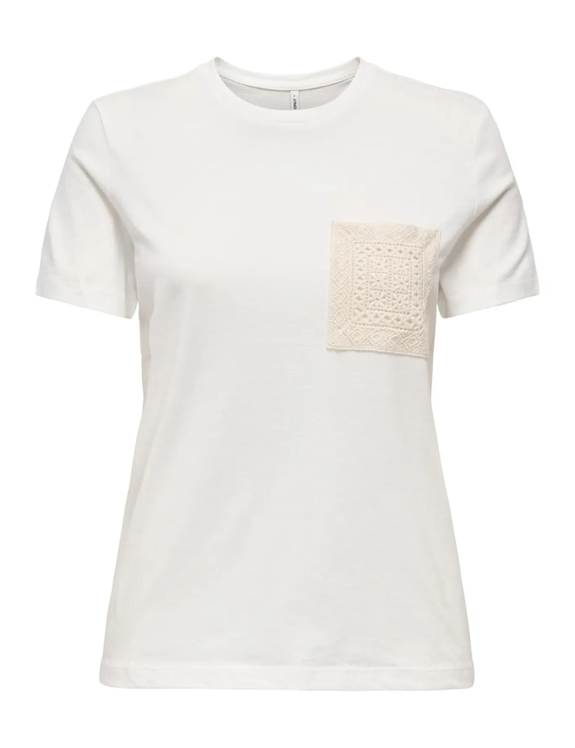 ONLY Onlenja Life t-shirt donna girocollo con taschino