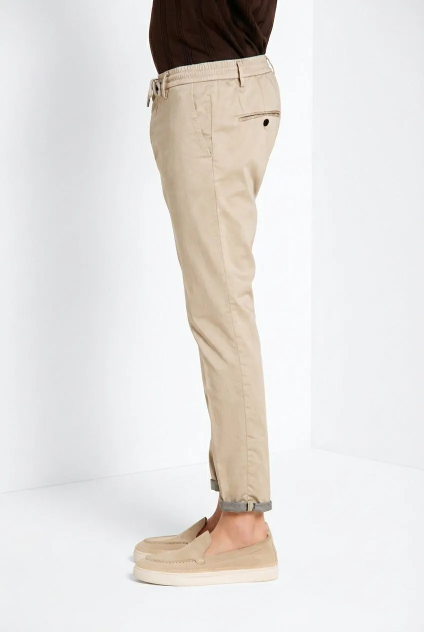 Mason's Milano Jogger Travel pantalone chino beige extra slim