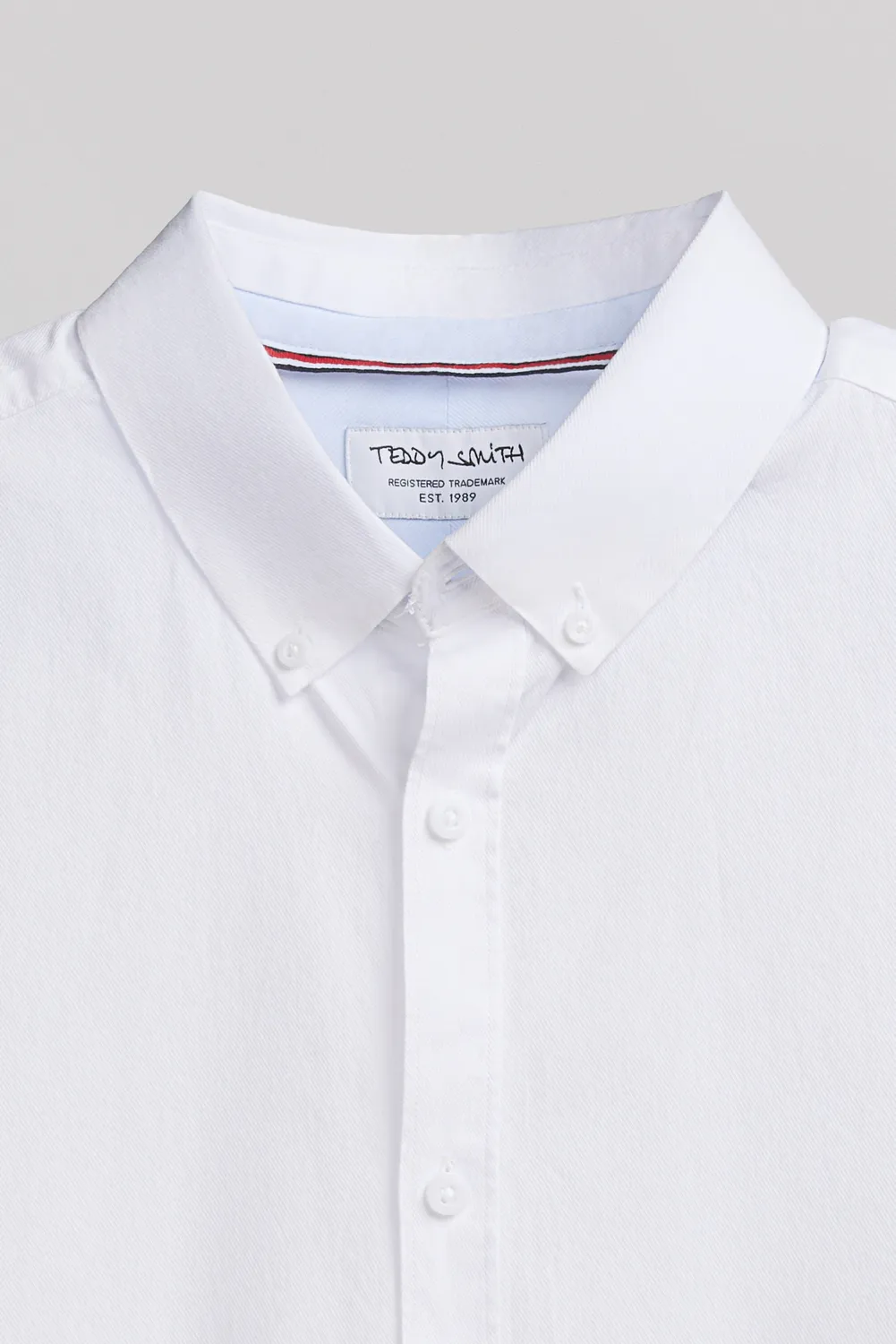 Teddy Smith C-Volt 2 ML Blanc Camicia Uomo Bianca Twill