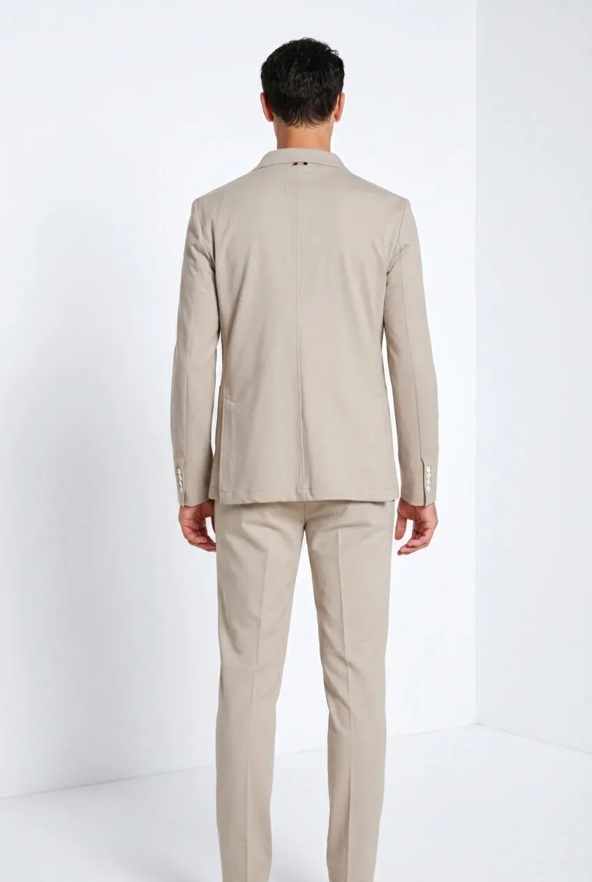 Mason's Golf Blazer doppiopetto beige chiaro jersey