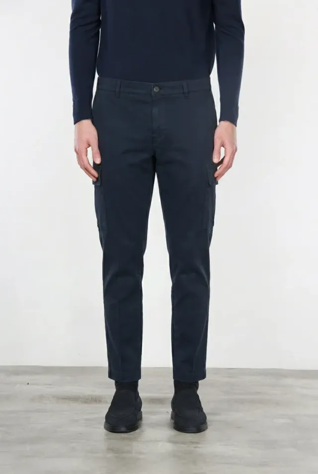Mason's Chile pantalone cargo blu navy regular fit