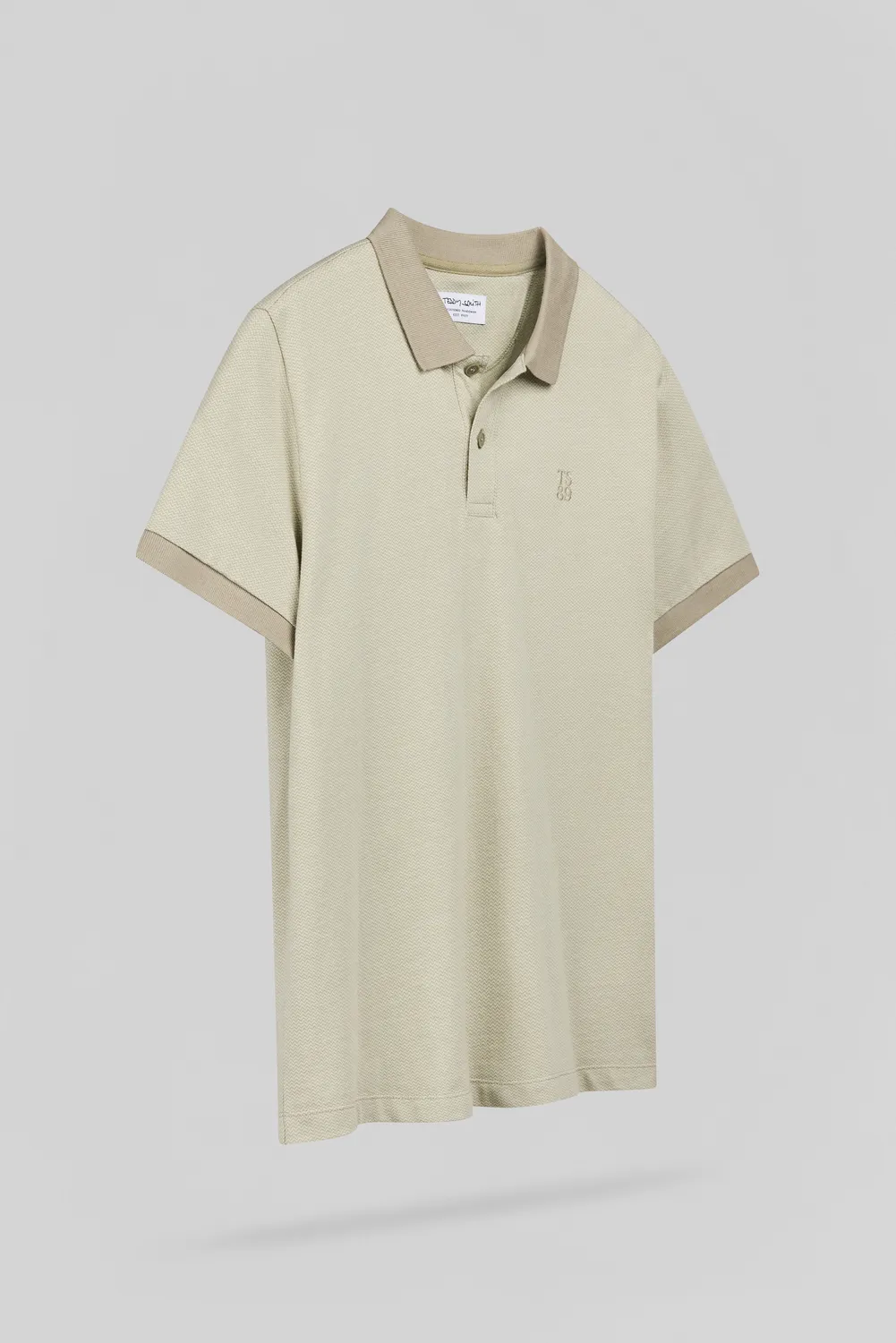 Teddy Smith P-Osey Polo Jacquard Uomo Bleach Kaki
