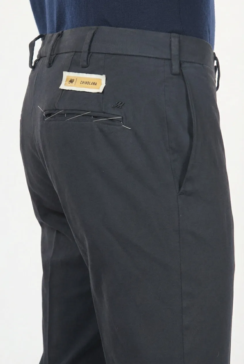 Mason's New York Pantalone Chino Gabardina Blu Notte Regular