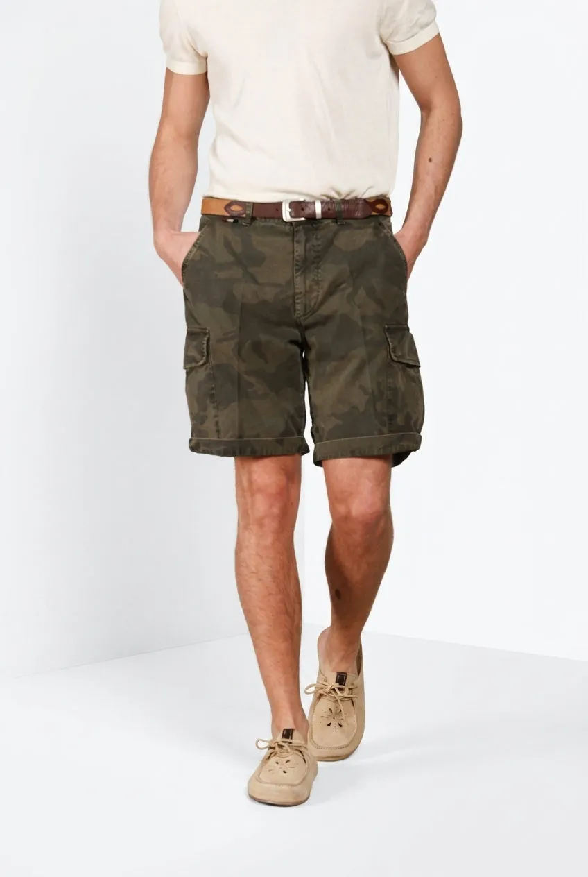 Mason's Chile M74 bermuda cargo camouflage verde