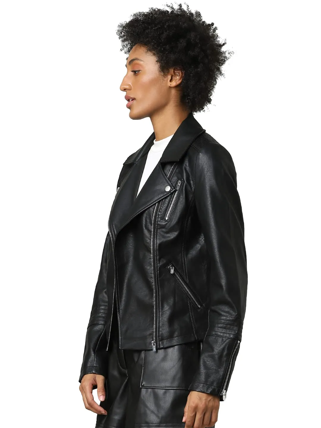 ONLY ONLGEMMA Giacca Ecopelle Donna 42 Biker