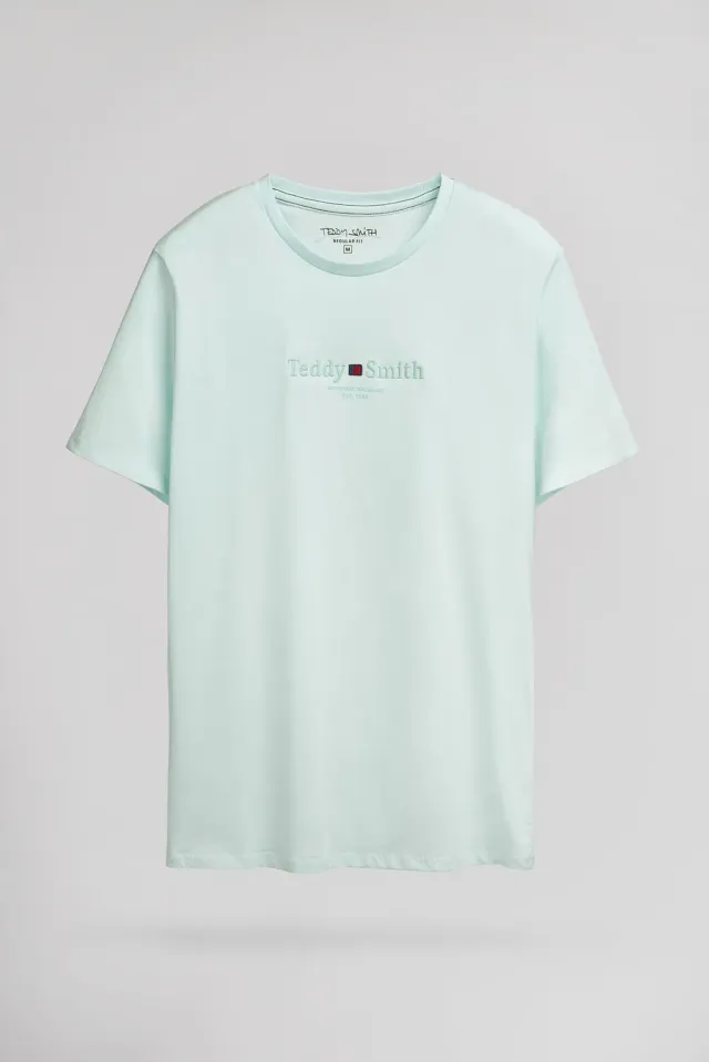 Teddy Smith T-Jim T-Shirt Bleach Menthol Girocollo Uomo