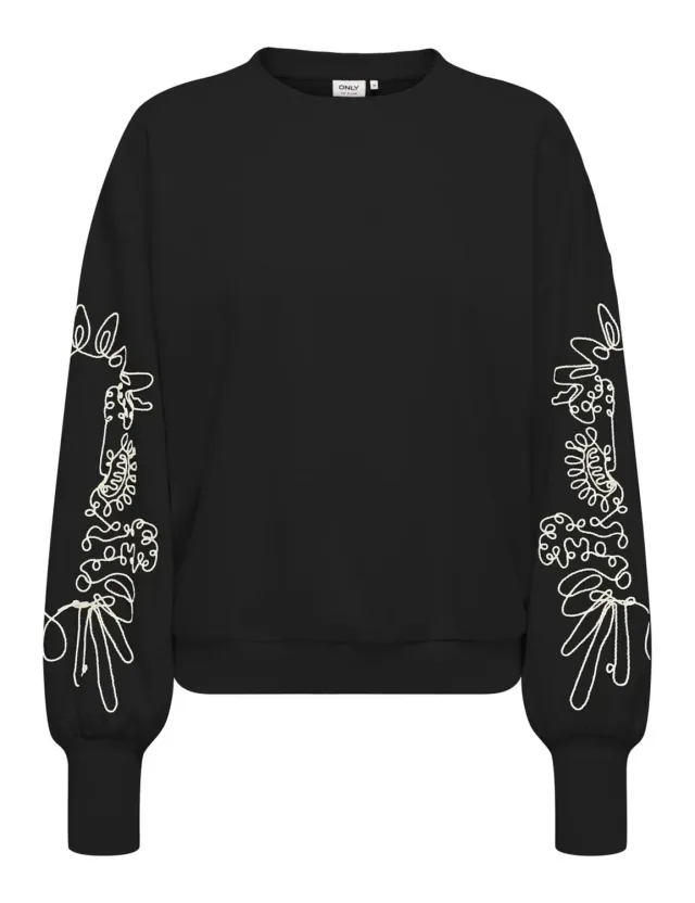 ONLY Onlbrooke Felpa Donna girocollo tinta unita
