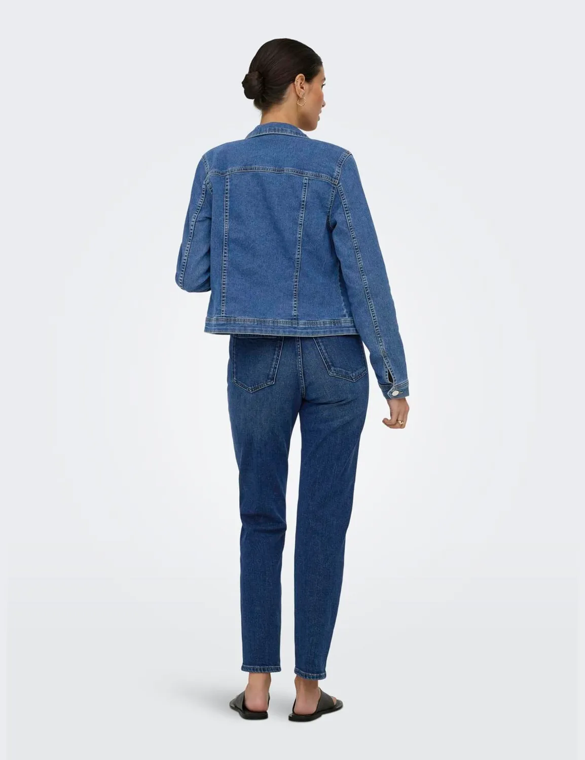 ONLY Onlwonder giacca jeans donna nera delavé
