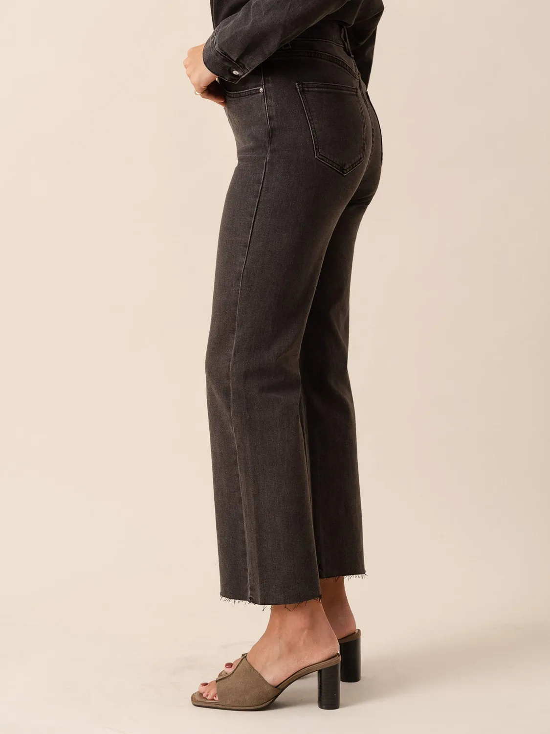 Oraije Frenchy jeans dritti grigio medio