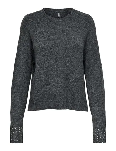 ONLY Onlohio Pullover Scollo Rotondo Nero